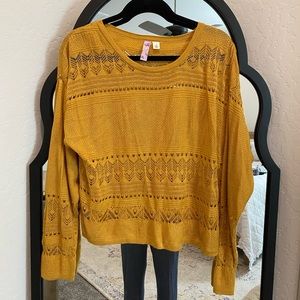 Yellow light lace top